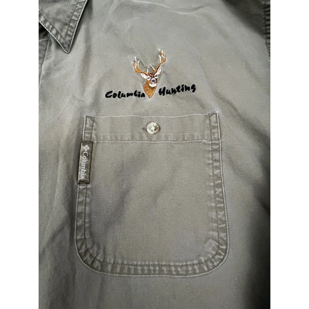Columbia Mens Button Up Shirt Beige XXL Briarshun‎ Hunting Gorpcore CabinCore